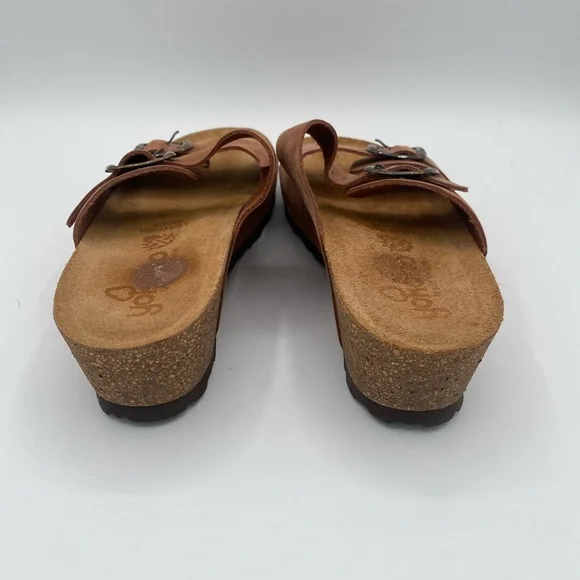 Yokono Leather/suede Cork Wedge Sandal in EU size 40-US 9.5 - Picture 3 of 8